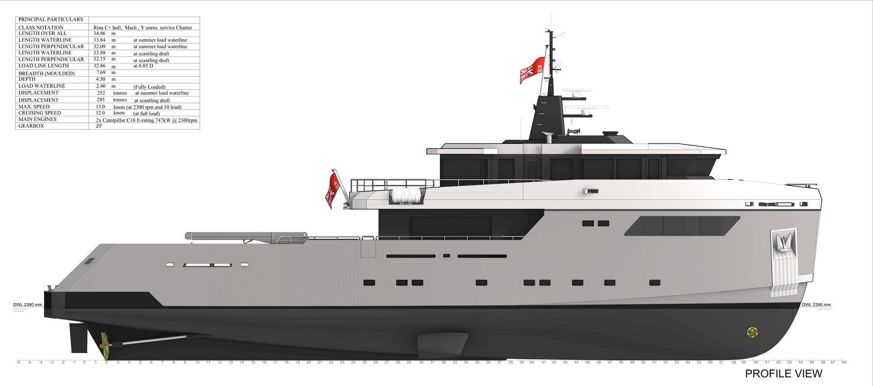 FOX profile view — general arrangement