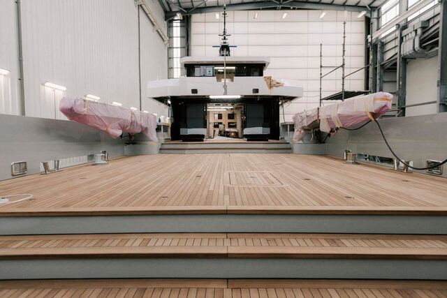 Aft deck during build